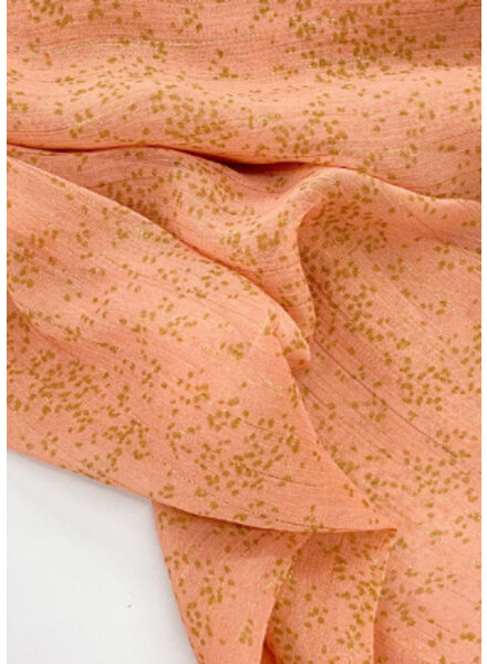 deadstock chiffon peach - with a lurex thread