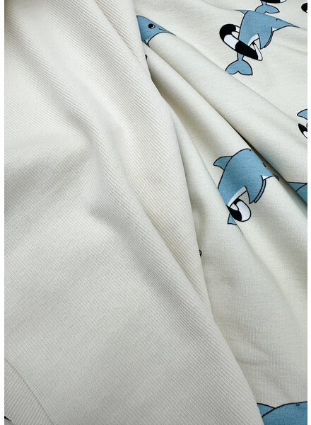 cuff fabric dolphins - beige