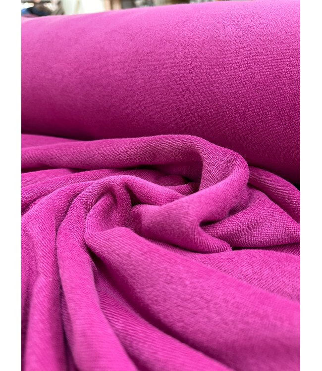 fuchsia spons - rekbare badstof