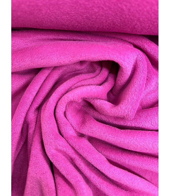 fuchsia spons - rekbare badstof