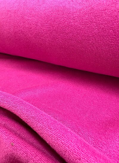 fuchsia sponge - stretchy terry cloth