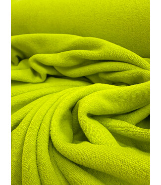 chartreuse yellow sponge - stretchy terry cloth