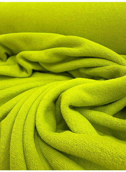 chartreuse yellow sponge - stretchy terry cloth