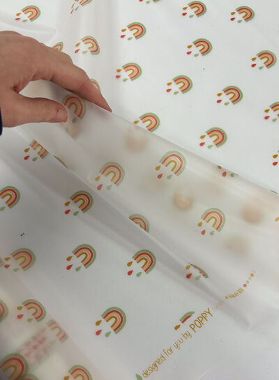 Katia fabrics rainbow drops - raincoat fabric - table protection
