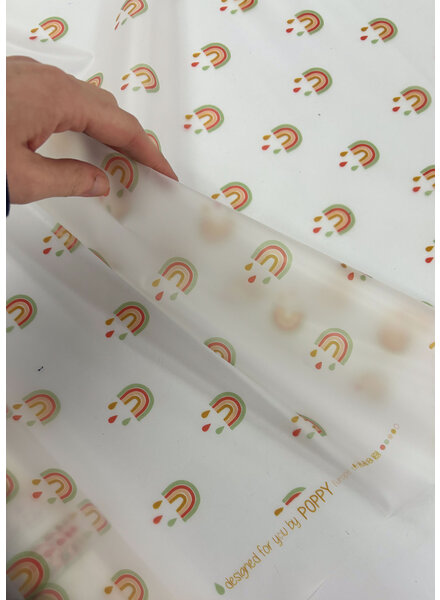 Katia fabrics rainbow drops - regenjassenstof - tafelbescherming