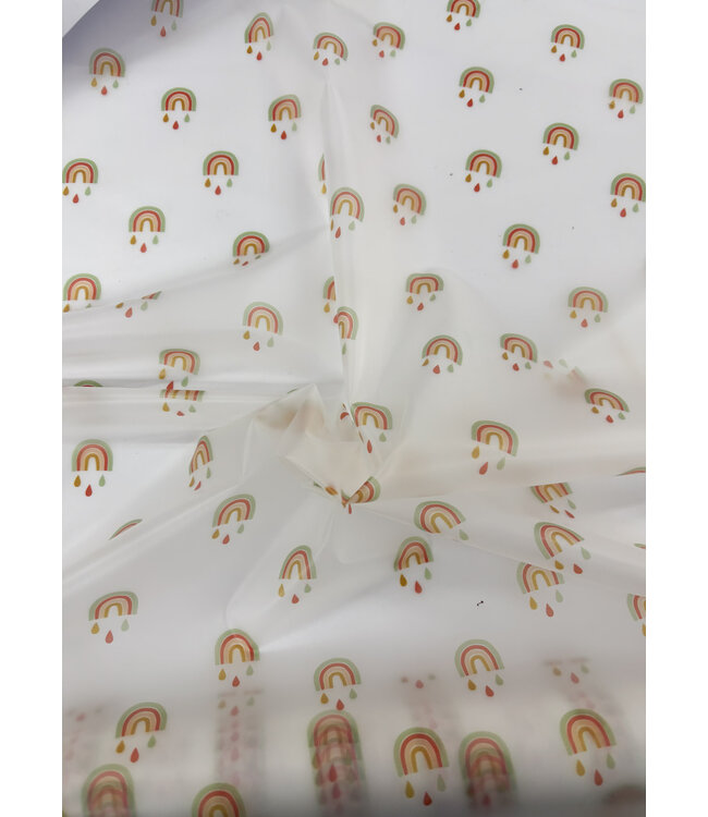 Katia fabrics rainbow drops - regenjassenstof - tafelbescherming