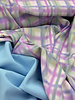 A la Ville light blue - stylish woven fabric - wrinkle-free - high quality (Italy)
