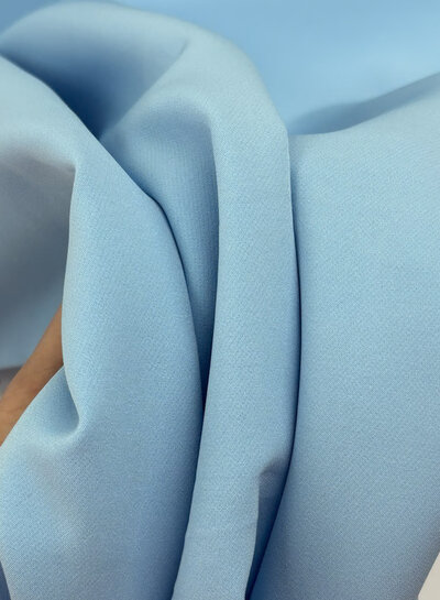 A la Ville light blue - stylish woven fabric - wrinkle-free - high quality (Italy)