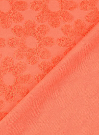 Madeline coral flower - sponge / stretchy terry cloth