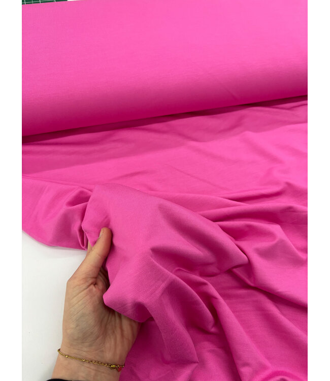 Madeline fuchsia - biologische bamboe tricot - heel soepelvallend en zacht