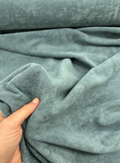 gray blue sponge / stretchy terry cloth