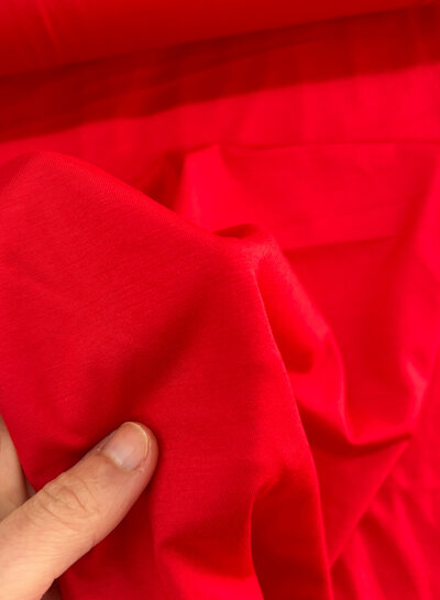 Madeline rood biologische bamboe tricot