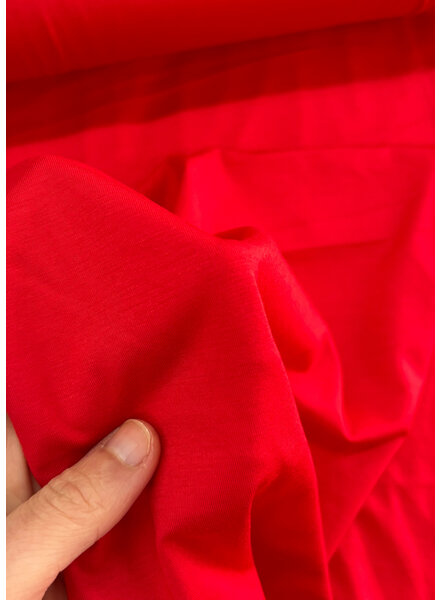 Madeline red organic bamboo jersey
