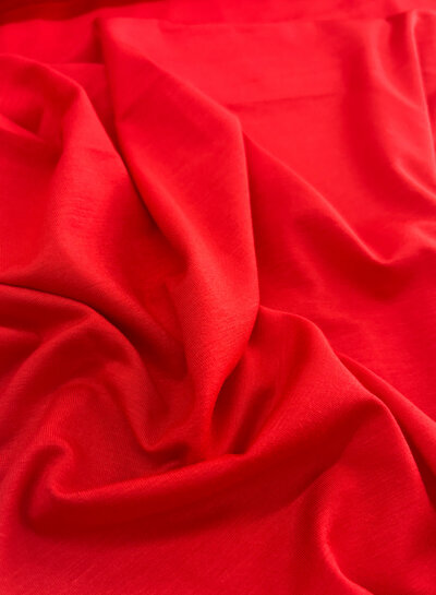 Madeline red organic bamboo jersey