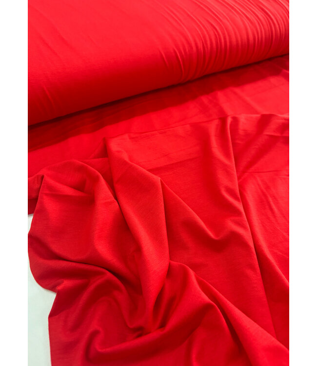 rood biologische bamboe tricot
