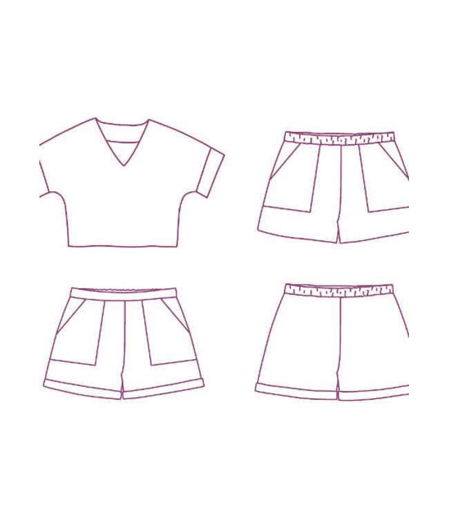 Atelier Jupe billie top & finn short - papieren patroon