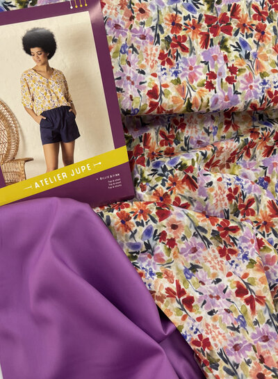 summery purple - supple satin cotton