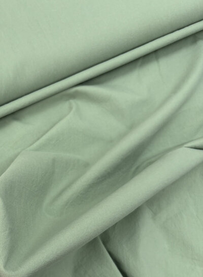 mint stonewashed popeline katoen