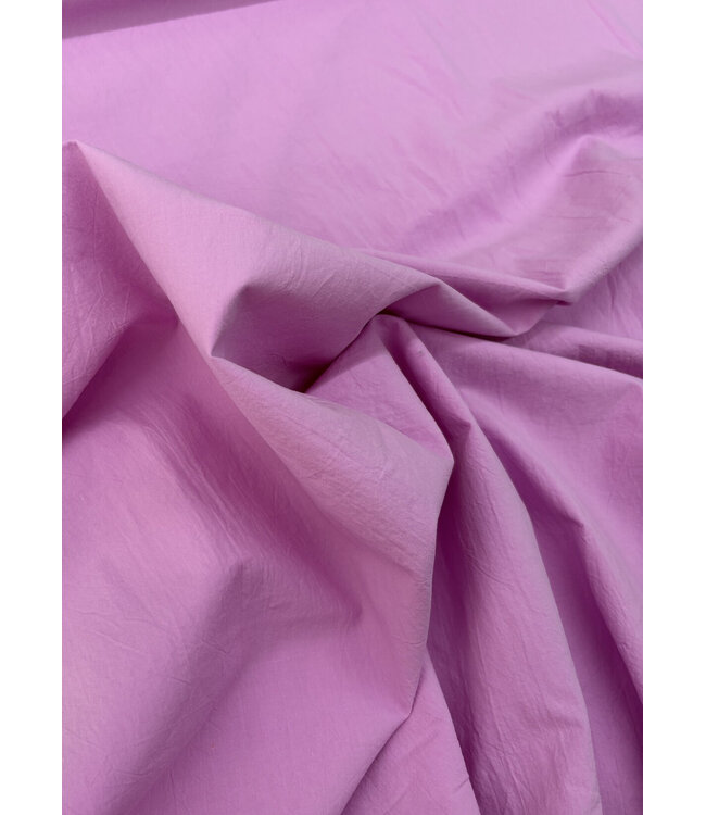 roze stonewashed / papertouch popeline katoen