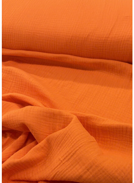 mandarijn effen tetra - double gauze