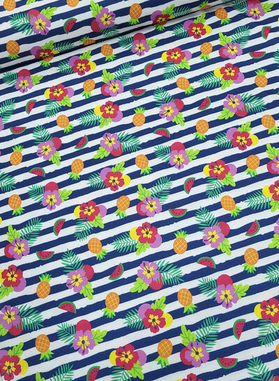 Madeline fruit en bloemen  UV bestendig factor 50 - zwempakkenstof- swimwear