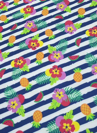 Madeline fruit en bloemen  UV bestendig factor 50 - zwempakkenstof- swimwear