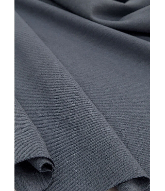 deadstock grijsblauw - prachtige Portugese linnen viscose jersey