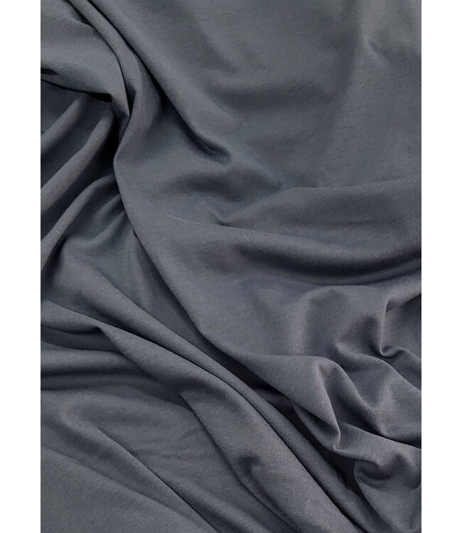 deadstock grijsblauw - prachtige Portugese linnen viscose jersey