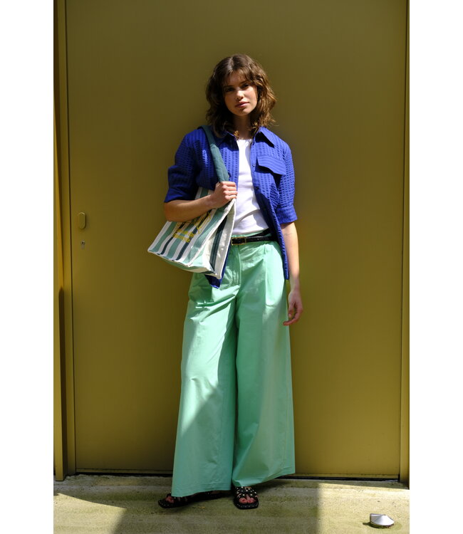 Fibremood Dasha - lichtgroen - poplin stonewashed katoen