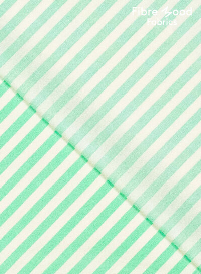 Fibremood Christine - groen gestreept poplin katoen