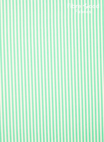 Fibremood Christine - groen gestreept poplin katoen