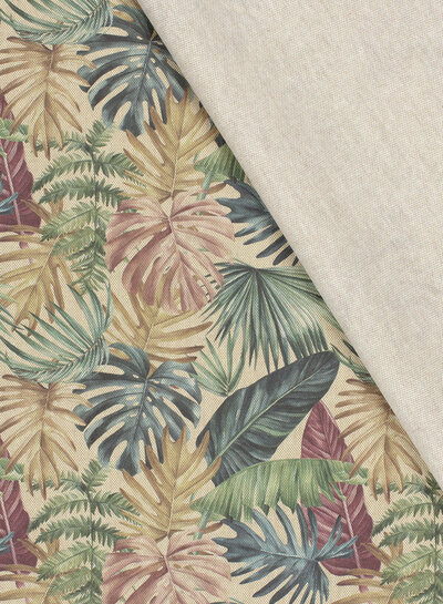 Madeline bladeren - linnen look canvas