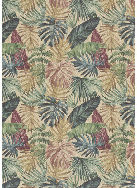 Madeline bladeren - linnen look canvas