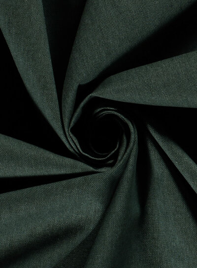 Madeline dark green - linen look canvas