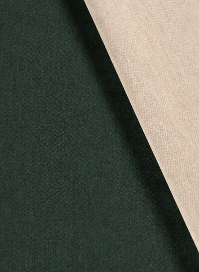 Madeline dark green - linen look canvas