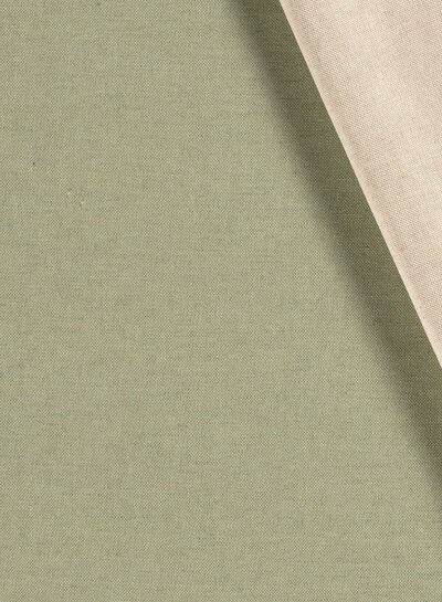 Madeline olive green - linen look canvas