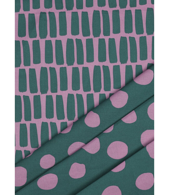 coated cotton - stripes petrol