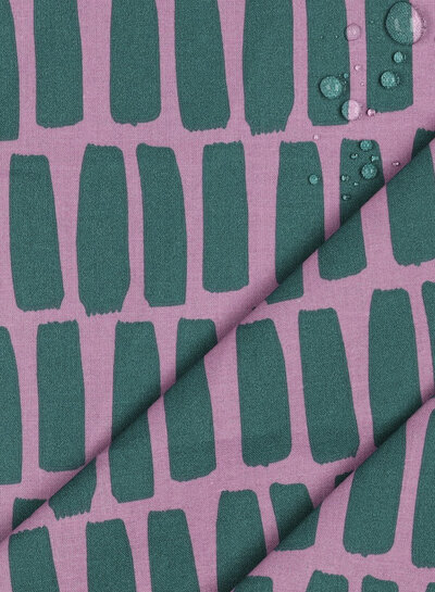 coated cotton - stripes petrol