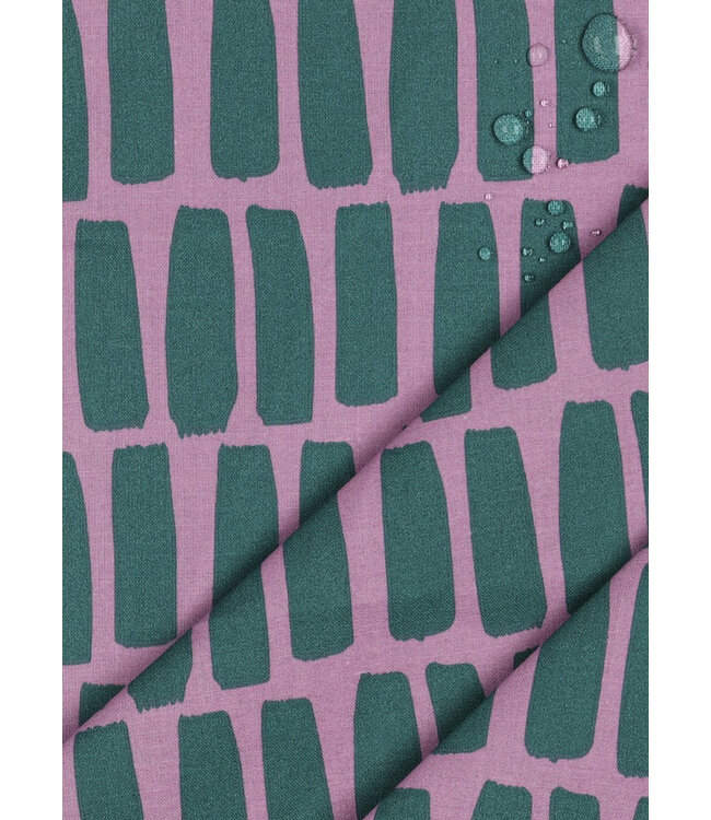 coated cotton - stripes petrol