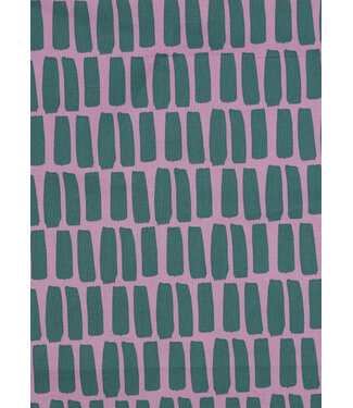 coated cotton - stripes petrol