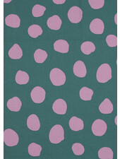coated cotton - dots petrol