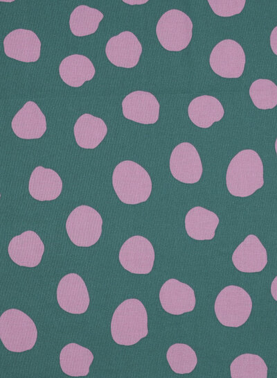 coated cotton - dots petrol