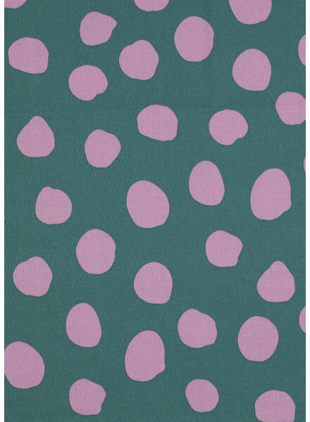 coated cotton - dots petrol