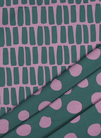 coated cotton - dots petrol
