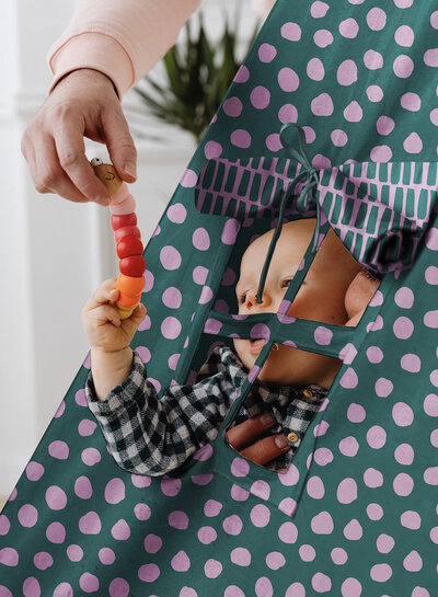 coated cotton - dots petrol