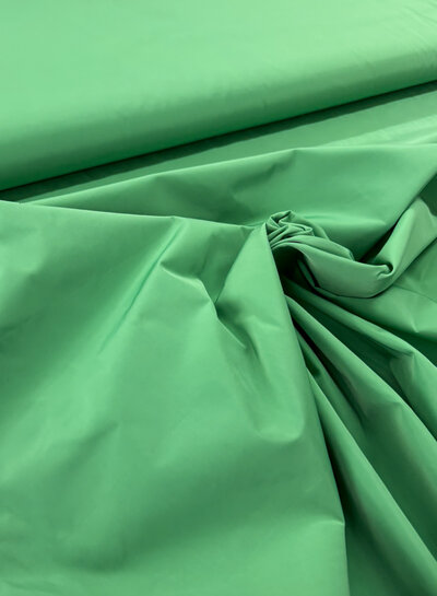 Madeline emerald trench coat fabric