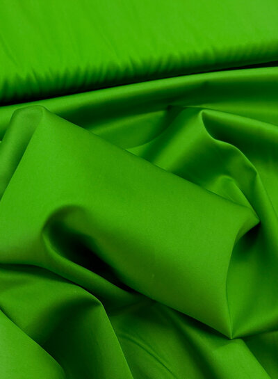 M. grasgroen - soepele satijn katoen