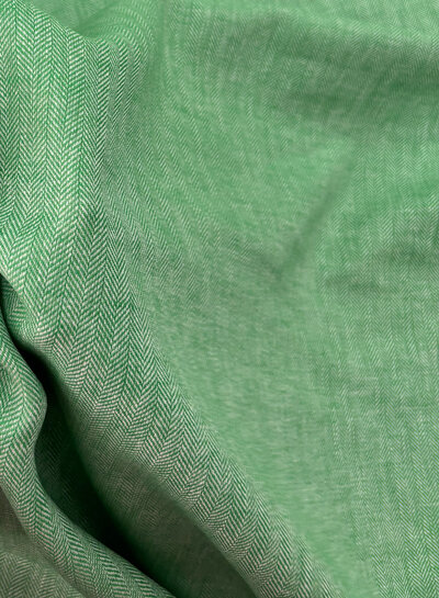 M. green - linen cotton blend herringbone pattern