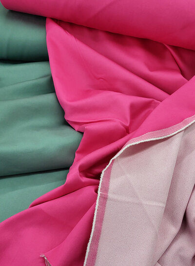 Denim very stretchy - Bright Fuchsia - also ideal for sweatpants