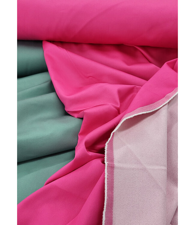 Denim heel rekbaar - Helder Fuchsia- ook ideaal voor joggingbroeken